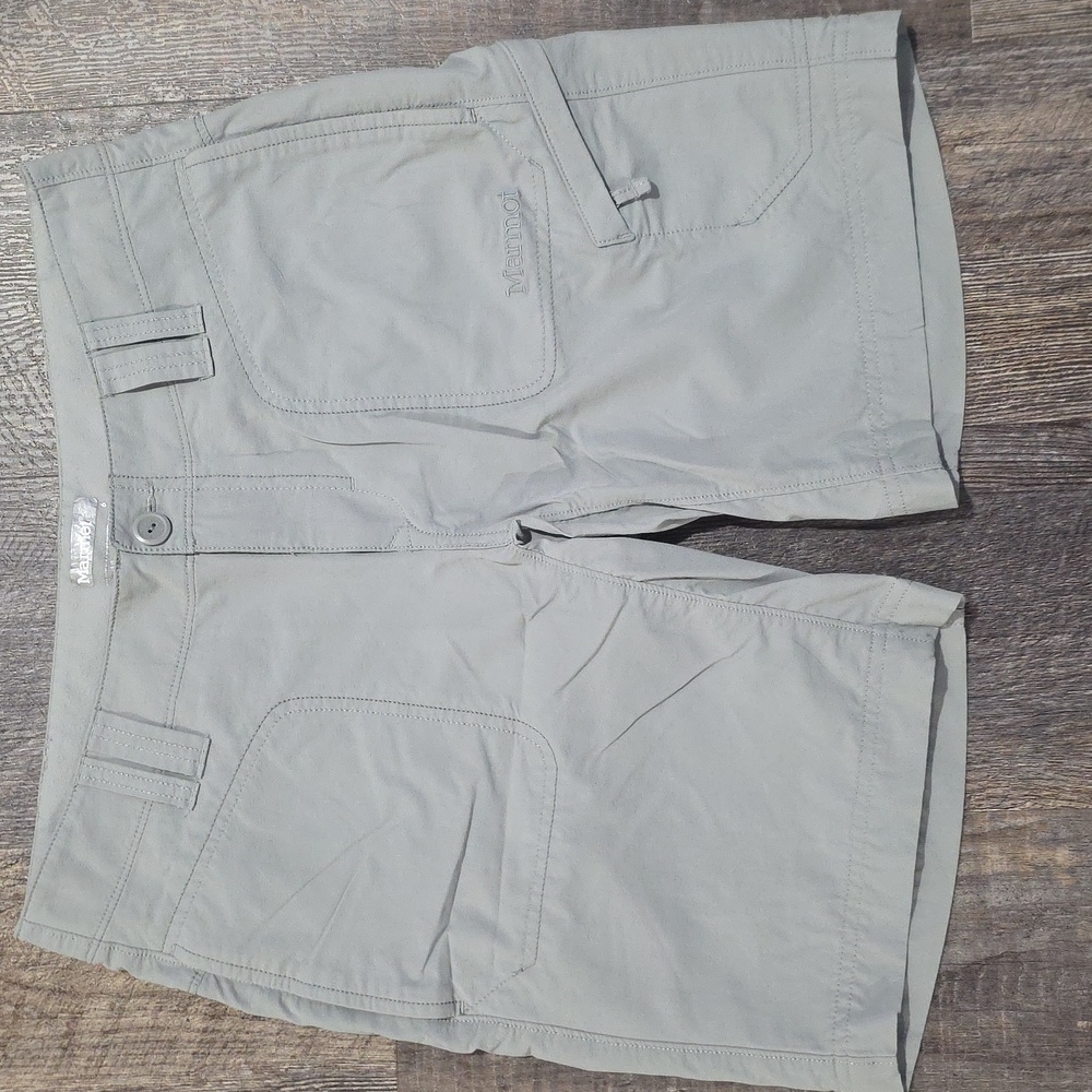 Marmot Hiking Shorts Women's Size 6 Khaki Grey Utility - Picture 1 of 8